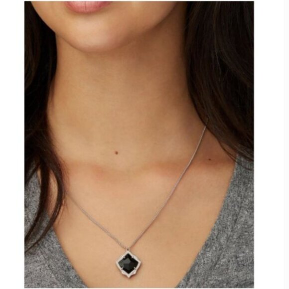 Kendra Scott Kacey Aqua Chalcedony Necklace - NWT - Picture 10 of 14